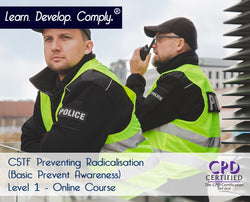 CSTF Preventing Radicalisation (Basic Prevent Awareness) - Level 1 - Online Course - ComplyPlus LMS™ - The Mandatory Training Group UK -