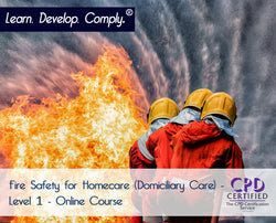 Fire Safety for Homecare (Domiciliary Care) - Level 1 - Online Course -  ComplyPlus LMS™ - The Mandatory Training Group UK -