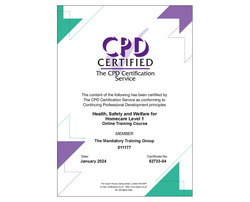 Accredited Health, Safety and Welfare for Homecare (Domiciliary Care) - Level 1 - Online Course - ComplyPlus LMS™ - The Mandatory Training Group UK -